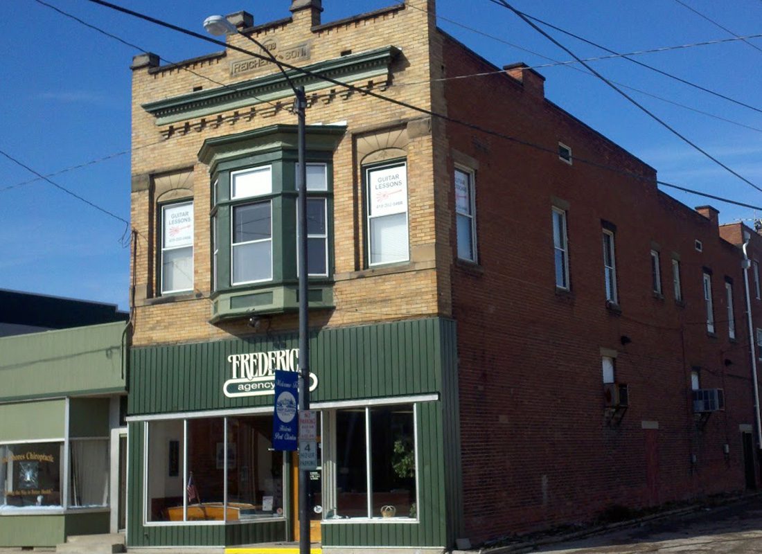 Clinton, OH - Exterior of the Frederick Agency Inc. Office Building on a Sunny Day